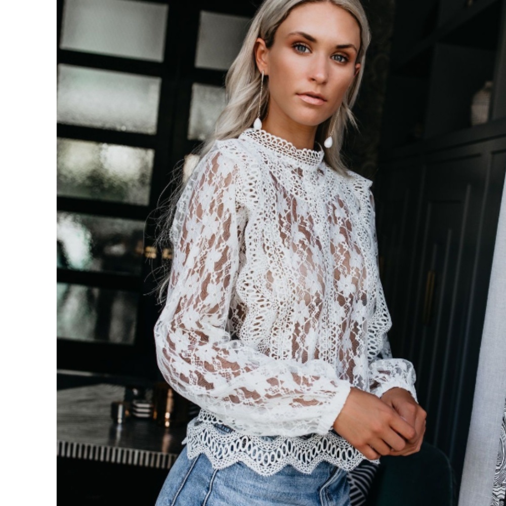 NAOMI  Lace Blouse - Picture 7 of 8